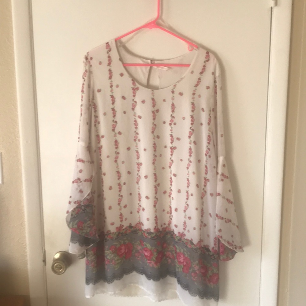Floral white dress